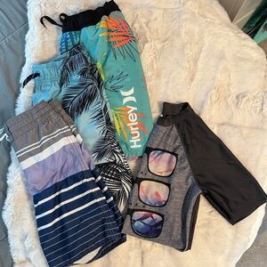 Boys Swim Lot- Hurley, Old Navy, & First Wave, 8